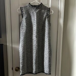 Anthropologie Black and White Sheath Mini Dress